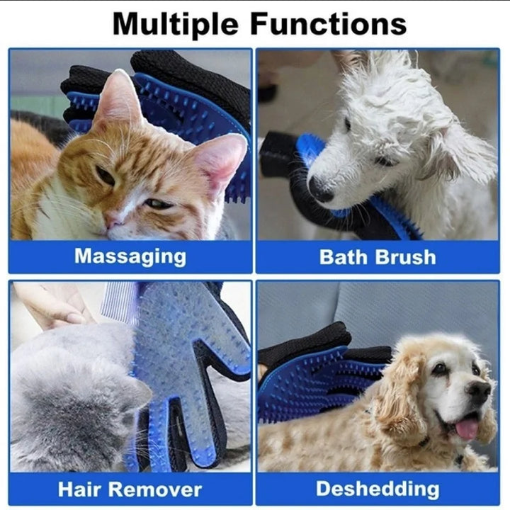 BowLift | FellGlanz | Cat & Dog Grooming Glove | Self-Cleaning Brush | 180 Silicone Nubs | Soft Coat Care & Hair Removal
