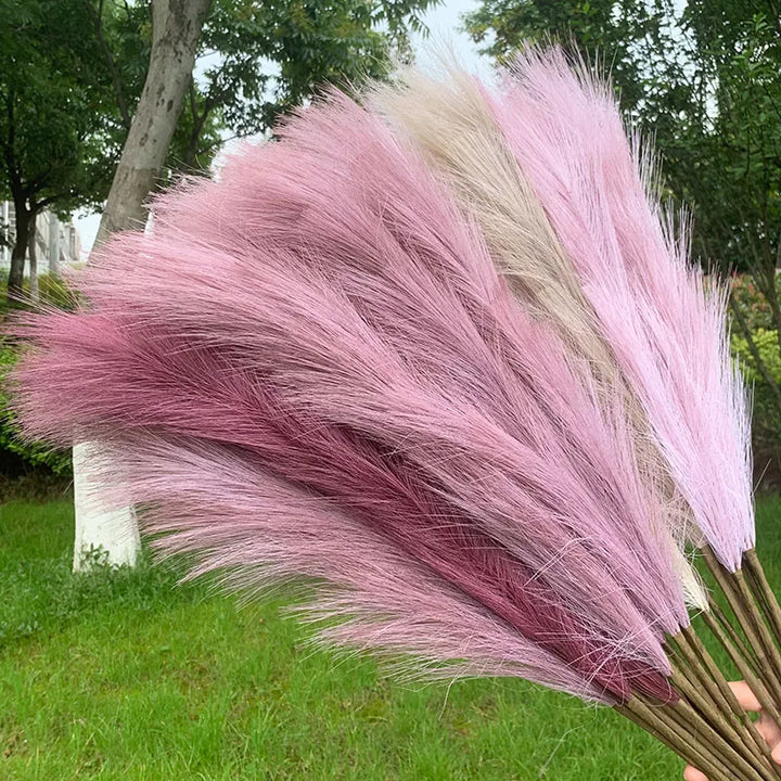 BowLift | 5 pieces 100 cm Artificial Pampas Grass Dried Flower Bouquet Wedding Party Decoration Home Room DIY Artificial Plants Decoration Supplies