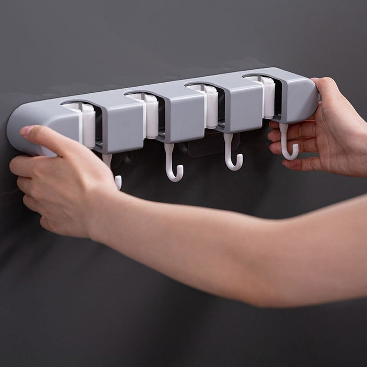 BowLift | Ultra Clean Wall-Mounted Mop Storage Hook