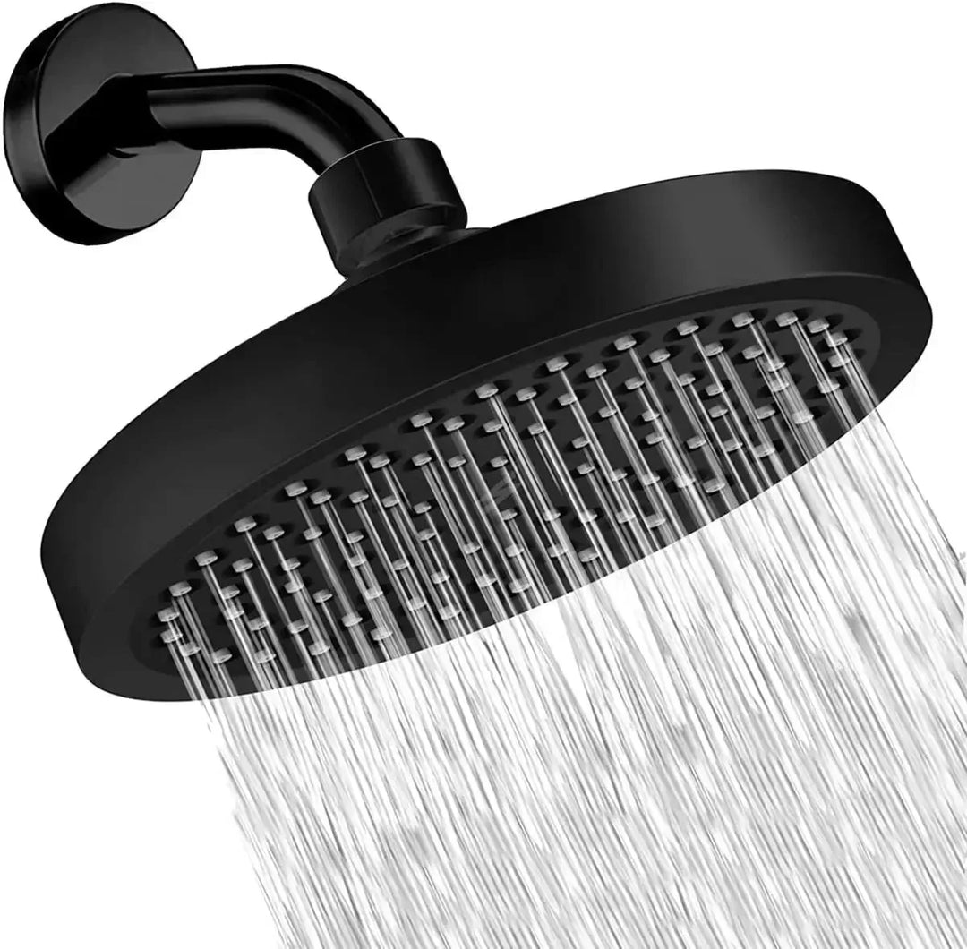 High-Pressure Rain Shower Head with Arm | Round Model – Wall Mount Bowlift