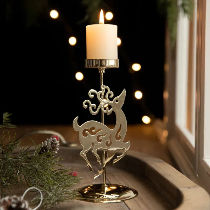 BowLift | Iron Christmas Candlestick Holders