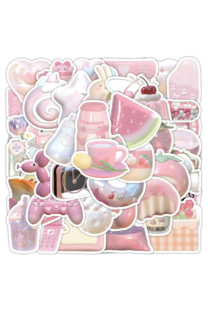 Pink Dream 3D Sticker | Bowlift