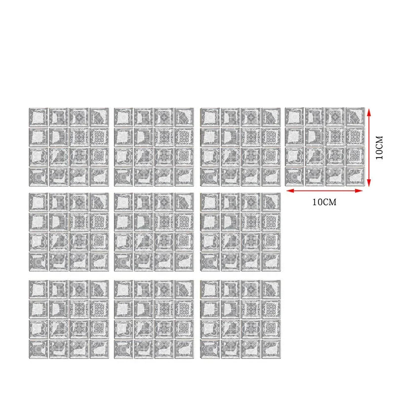 DecoMosaic 3D Mosaic Wall Tile Stickers Bowlift