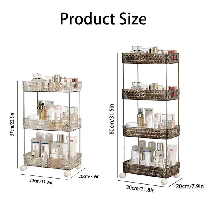 BowLift | Home Bathroom Storage Organizer Rolling Rack