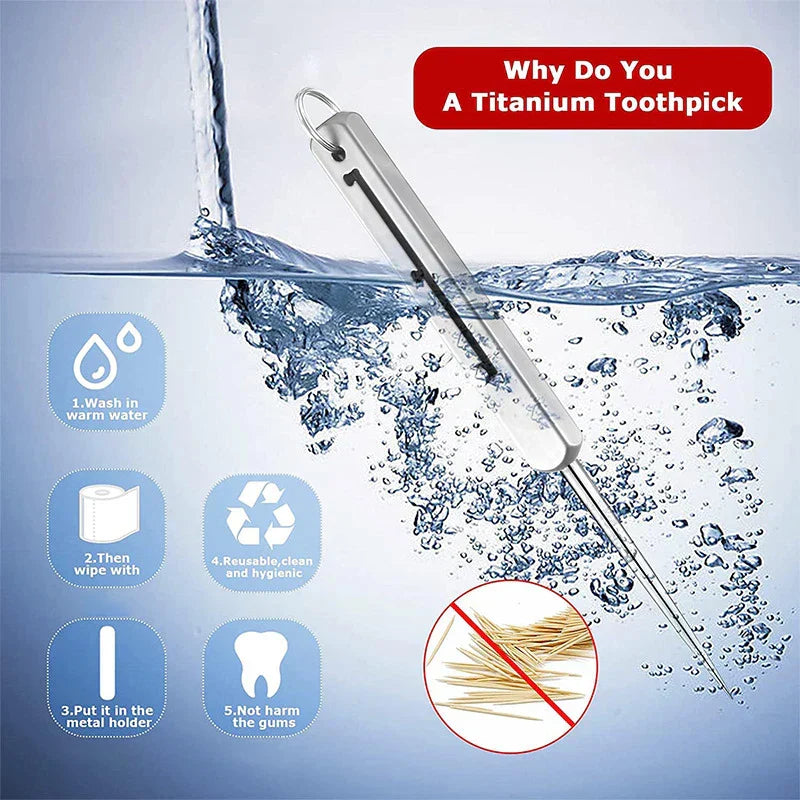 BowLift | Portable High-Strength Titanium Alloy Toothpick