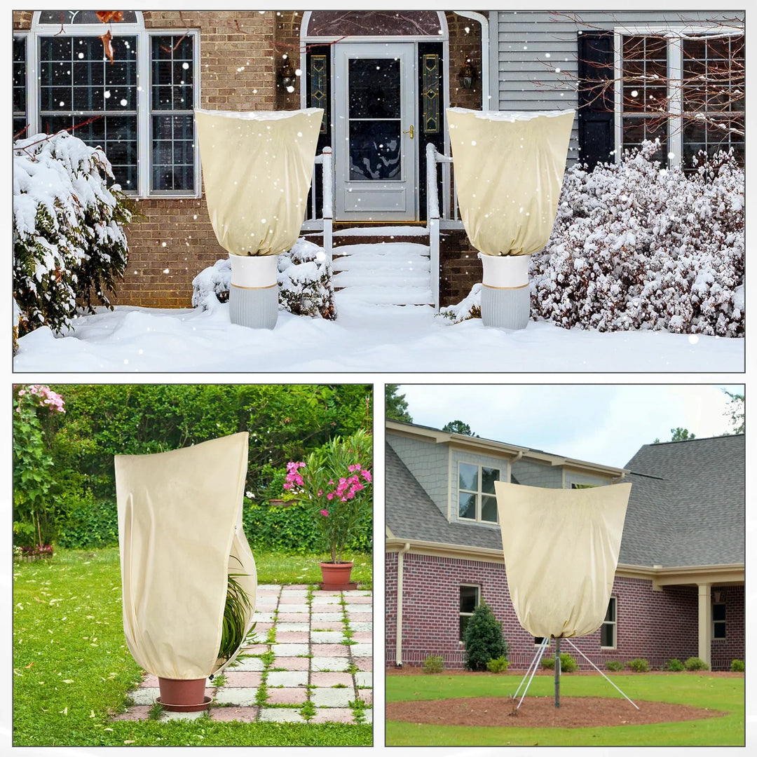 BowLift | Winter protection cover for plants - Frost protection with zipper and drawstring, breathable for palms and potted plants in the garden