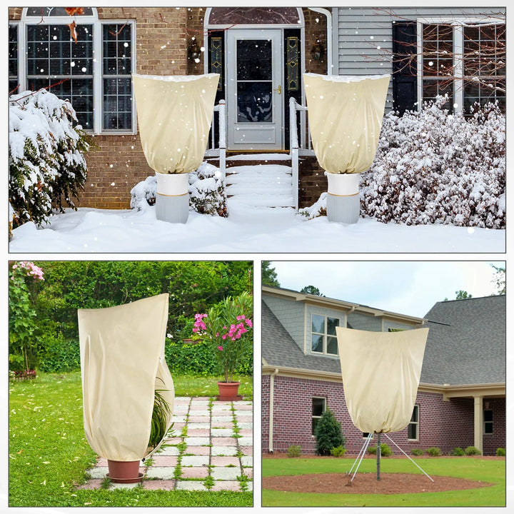 BowLift | Winter protection cover for plants - Frost protection with zipper and drawstring, breathable for palms and potted plants in the garden