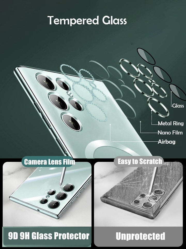 Plating shock fest for Magsafe magnetic case for Samsung S23 S22 Bowlift