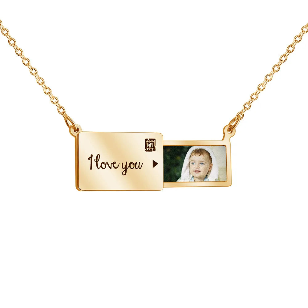 BowLift | Personalized Custom Photo Envelope Necklace
