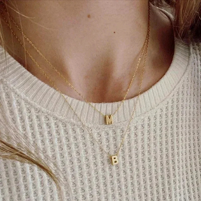 BowLift | Dainty Minimal Letter Initial Necklace