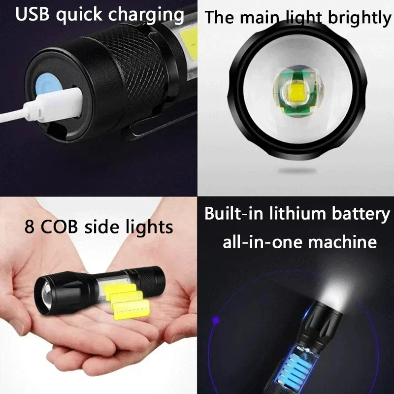 BowLift | Mini Tactical Camping Rechargeable Flashlight