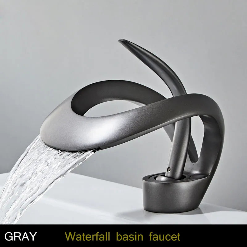 BowLift | Modern Creative Brass Waterfall Design Faucet