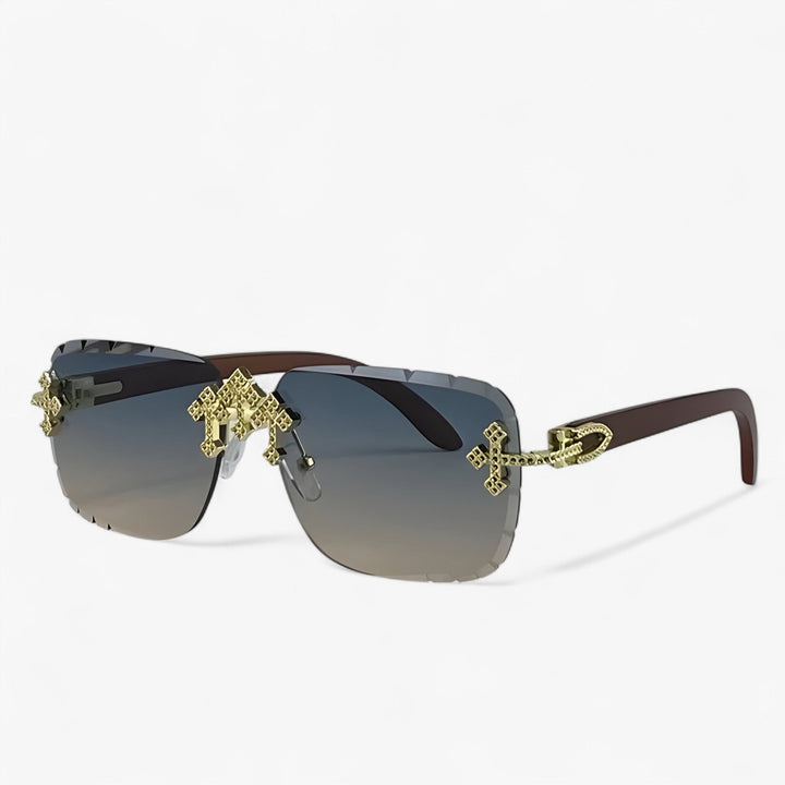 Rimless Steampunk Sunglasses with Metal Accents – Nirex | Bowlift