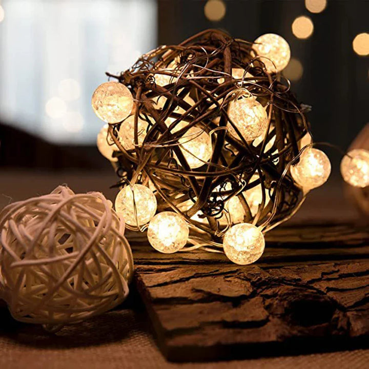 BowLift | LumiaGlow LED string lights | Warm white | 3 modes | Battery operated