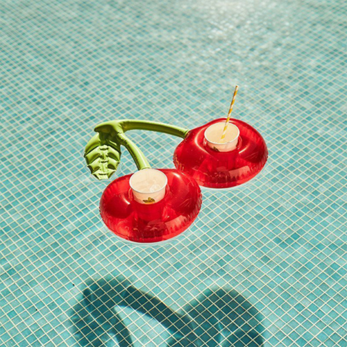 BowLift | Inflatable Cherry Floating Pool Cup Holder