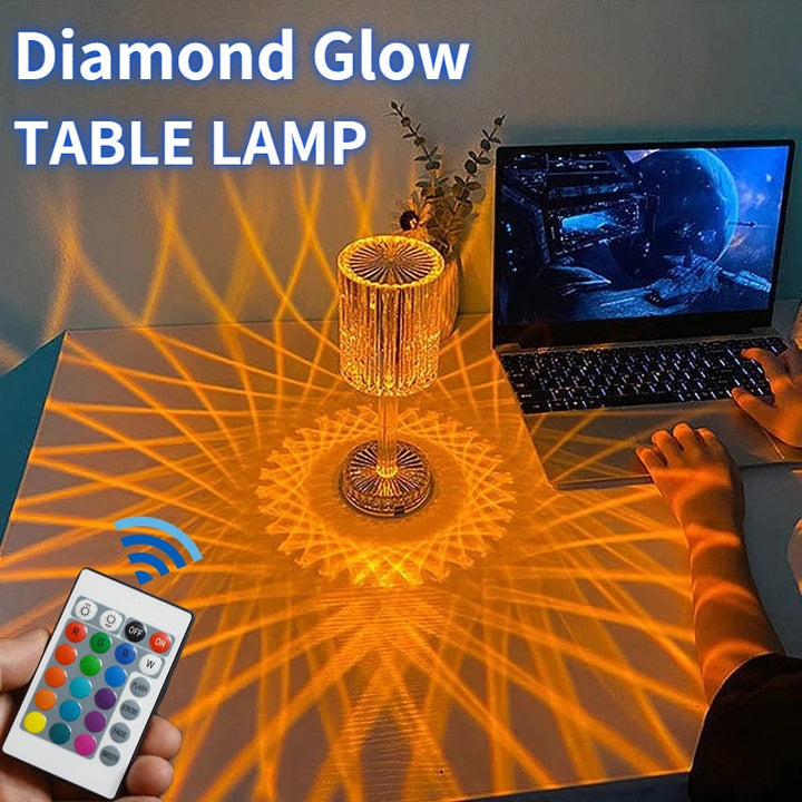 BowLift | Diamond Glow Acrylic Touch Table Night Lamp