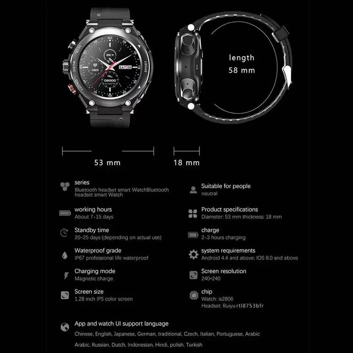 BowLift | 3in1 Rhythm Runner Earbuds Smartwatch