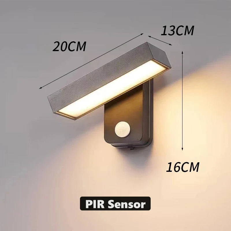 BowLift | LED Outdoor Wall Light VarioLux | Motion Sensor & IP65 | Rotatable | 30–50 cm