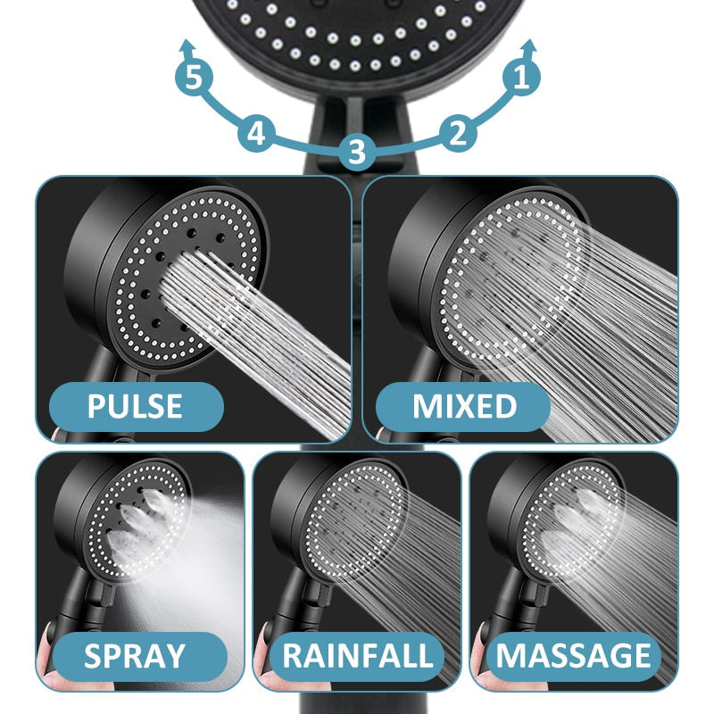 BowLift | Adjustable Multi Mode High-Pressure Shower Head