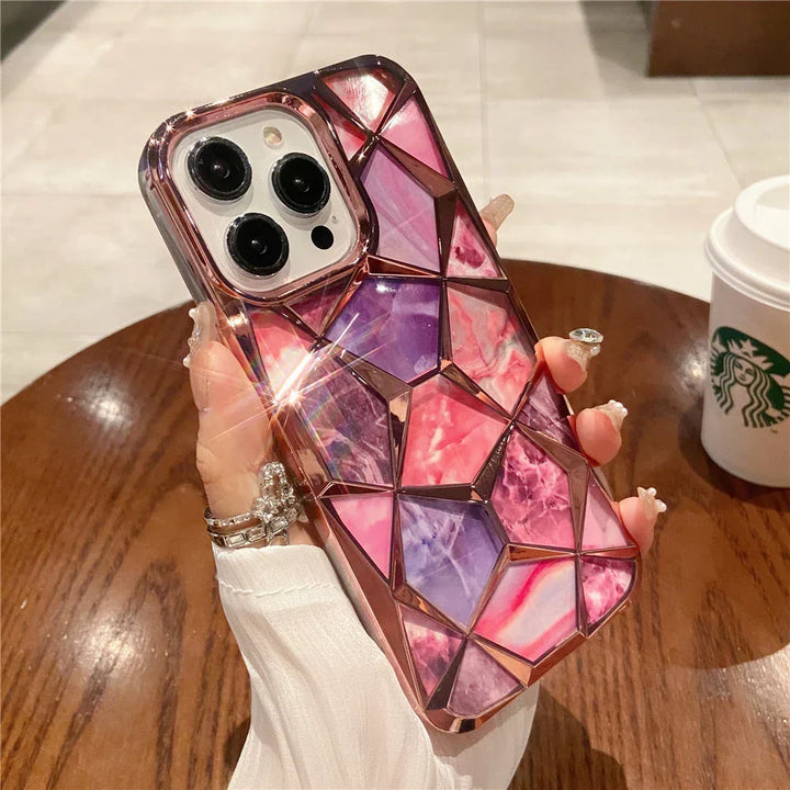 BowLift | Geometric Colorful Marble iPhone Case