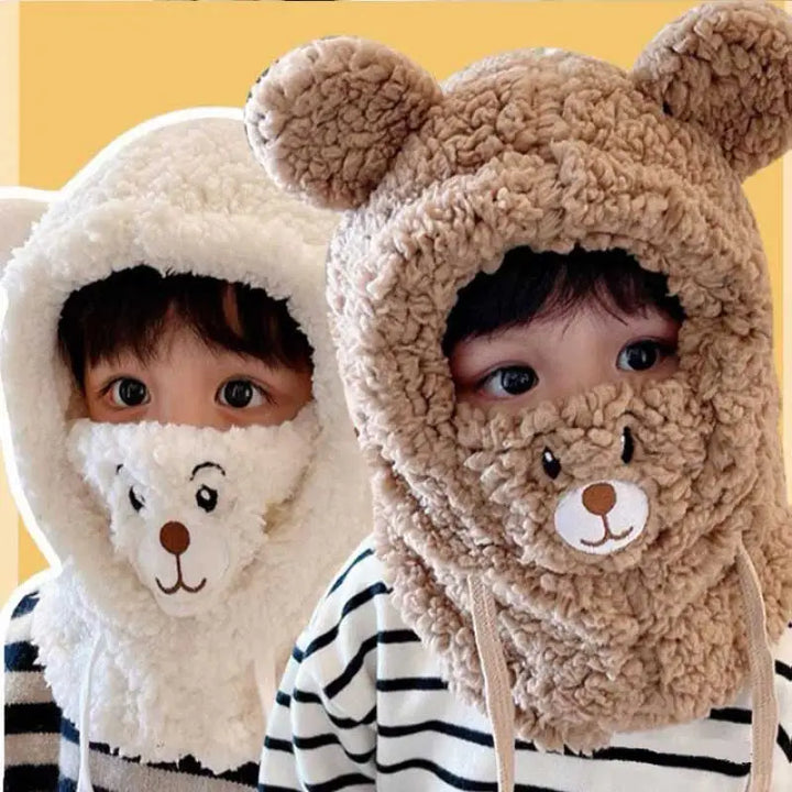 BowLift | Plush Warm Bear Winter Scarf Mask