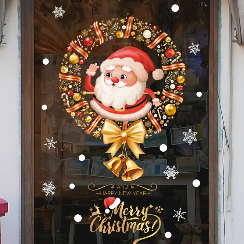 BowLift | LumiFrost | Christmas Window Stickers 2025 | Santa Claus & Christmas Tree | Removable Window Stickers for Glass & Walls | Festive Decor for Christmas & New Year