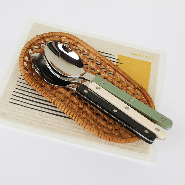 BowLift | 24-Piece Stainless Steel Cutlery Set with Engraved Design - BistroLine