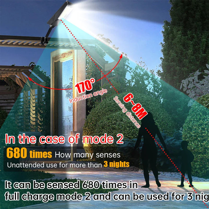 BowLift | Heliotrax Solar Street Lamp with Remote Control | 138 LEDs | 3 Light Modes | IP65 Waterproof | For Garden, Driveway & Yard