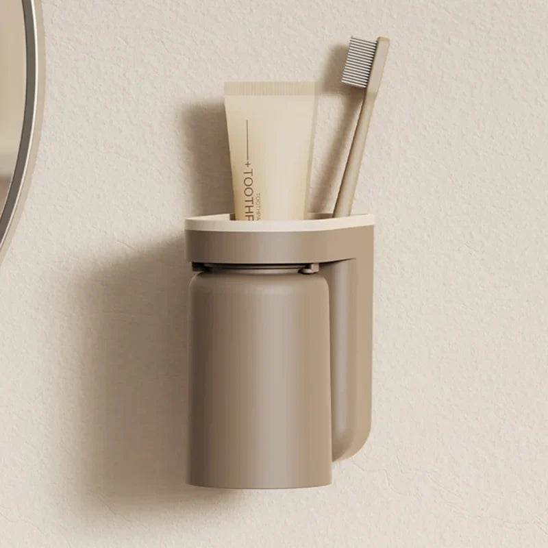 DuoClean 2-in-1 Wall Mount for Toothbrush and Cup – Clever Storage Without Drilling Bowlift
