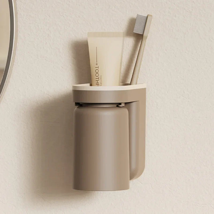 DuoClean 2-in-1 Wall Mount for Toothbrush and Cup – Clever Storage Without Drilling Bowlift