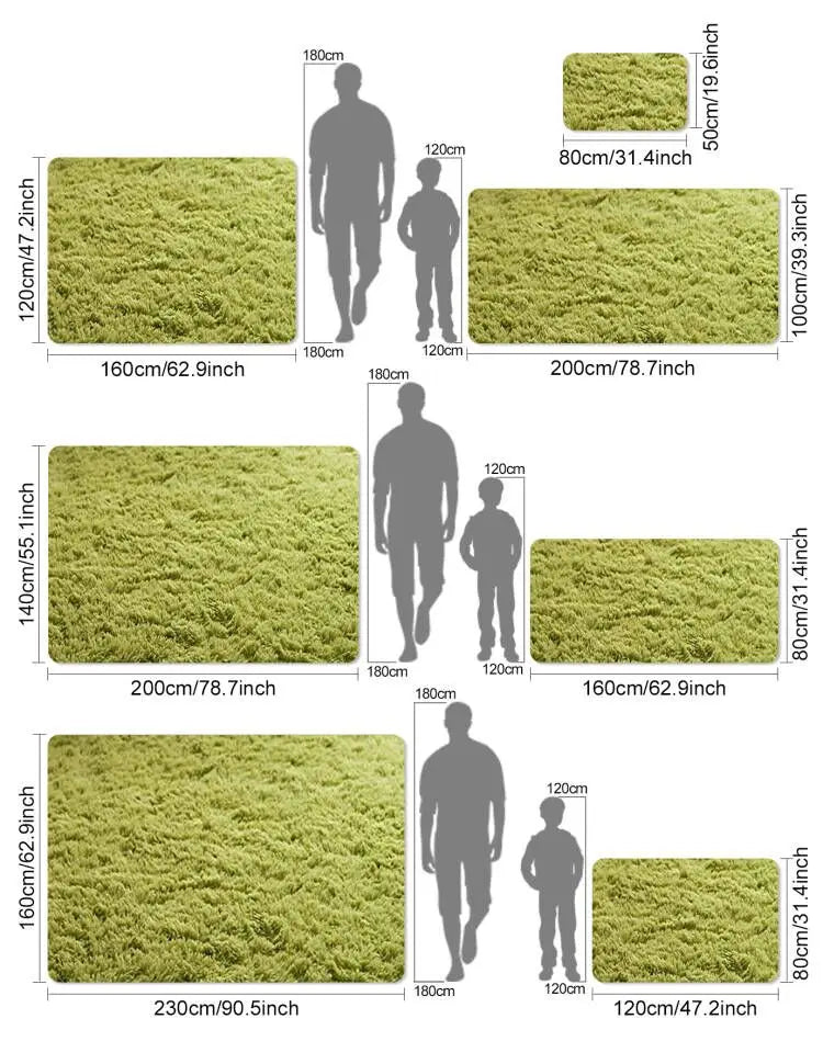 BowLift | Fluffy Ultra Soft Non-Slip Rug with Memory Foam Cushion