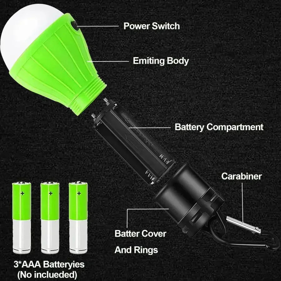BowLift | Lumora LED Camping Lamp | 3 Light Modes | Waterproof & Shockproof | With Hook