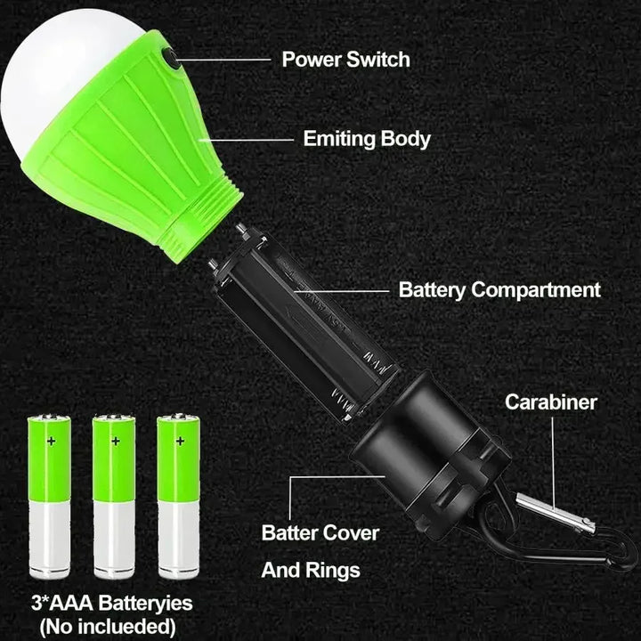 BowLift | Lumora LED Camping Lamp | 3 Light Modes | Waterproof & Shockproof | With Hook