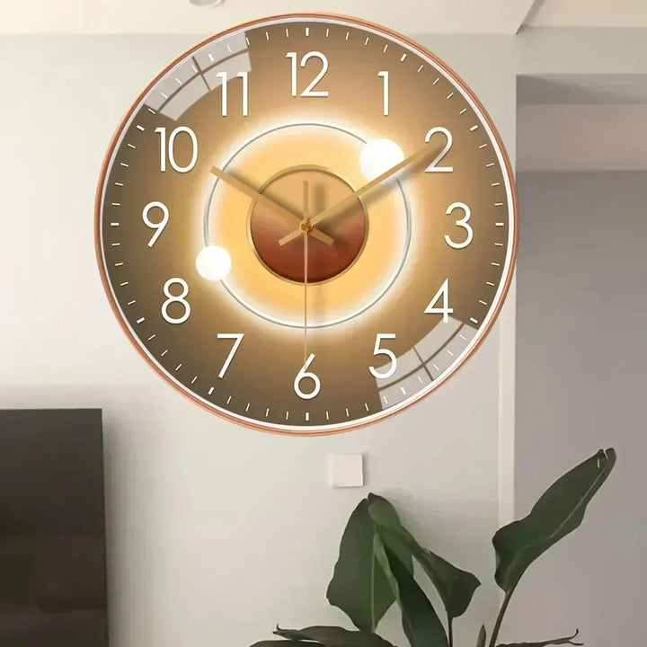 BowLift | Silent Classic Wall Clock | Non-Ticking Elegant Timepiece for Bedroom & Office