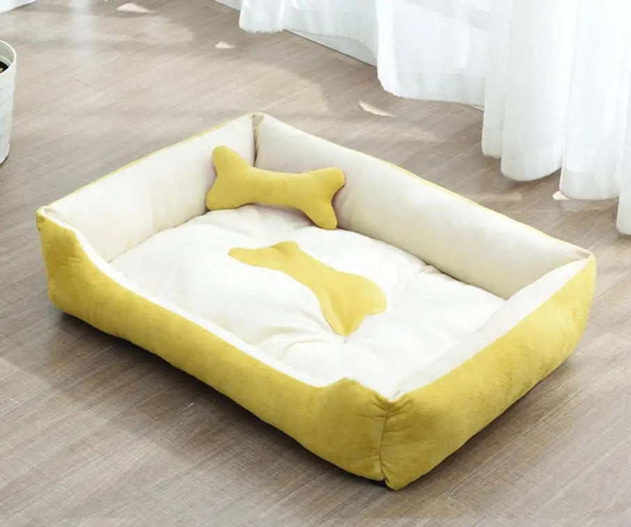 Modern and cozy linen dog bed Bowlift