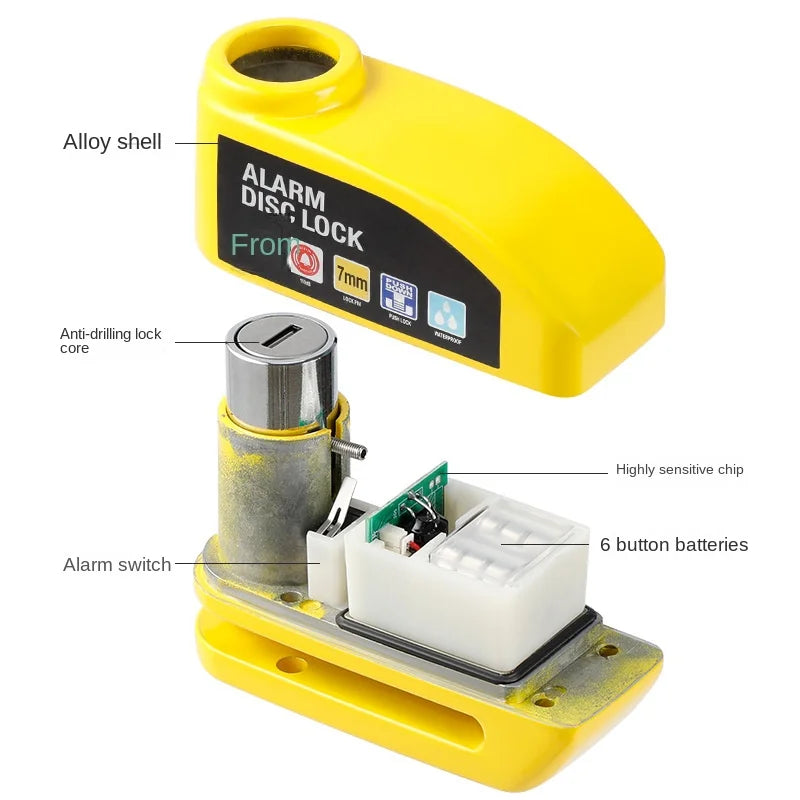 BowLift | Anti-Theft Security Aluminium Disc Brake Alarm Lock