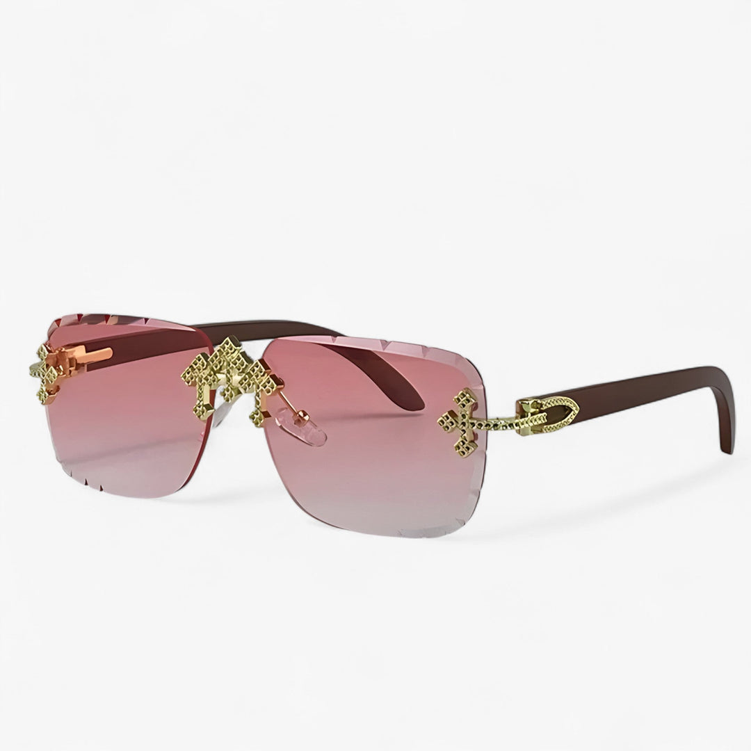 Rimless Steampunk Sunglasses with Metal Accents – Nirex | Bowlift