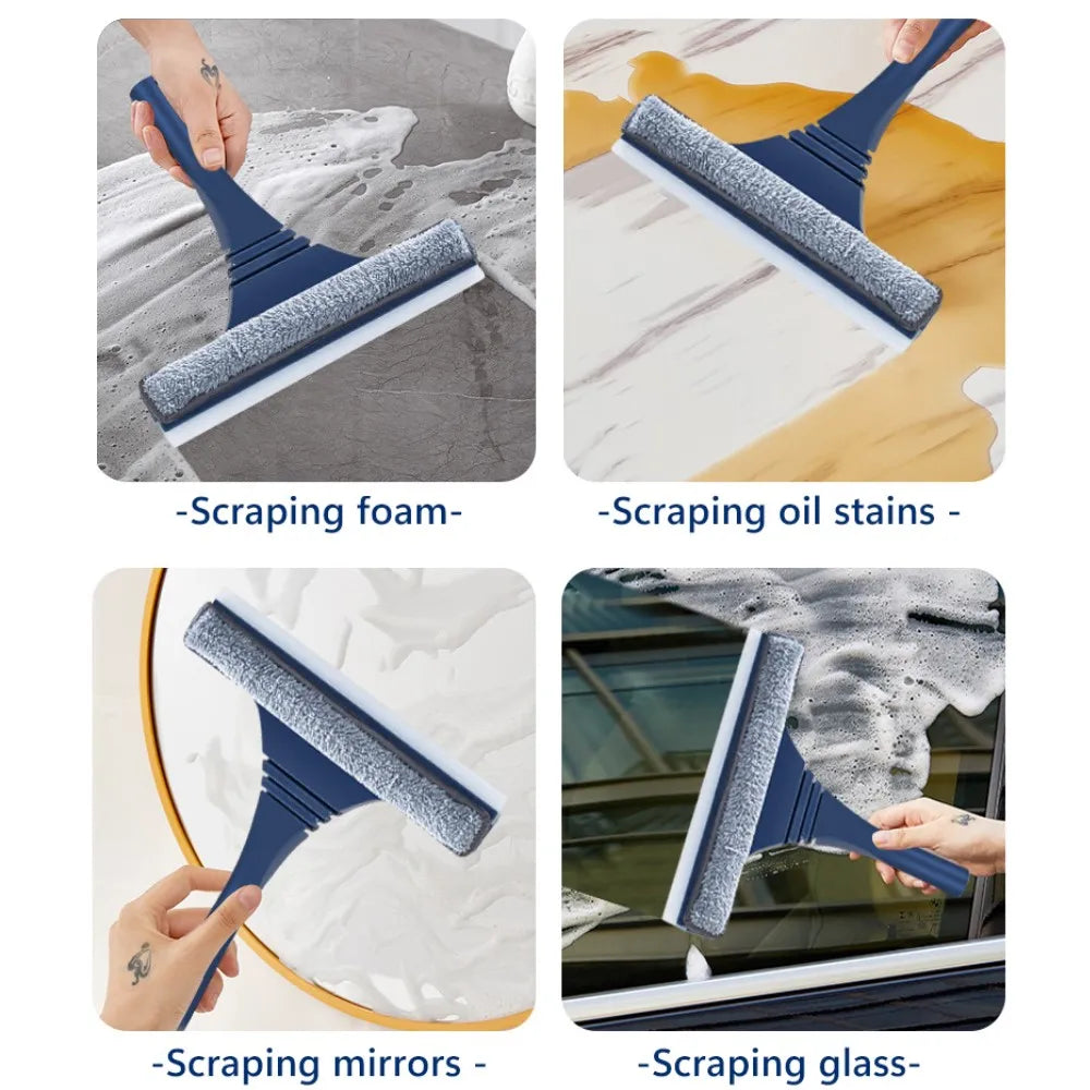 BowLift | FensterFlex 2-in-1 Window Cleaner | Adjustable Telescopic Handle | Squeegee & Microfiber Mop | For Windows, Glass & Frames