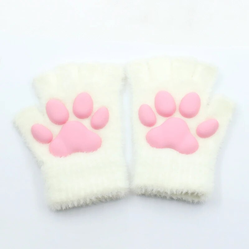 BowLift | 3D Cat Paw Soft Fingerless Gloves