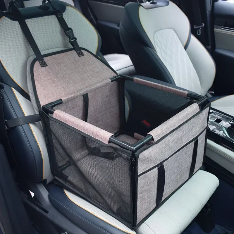 BowLift | PawVoyage Waterproof Car Dog Seat | Carry Bag & Transport Basket | For small to medium dogs | 39×39×27 cm