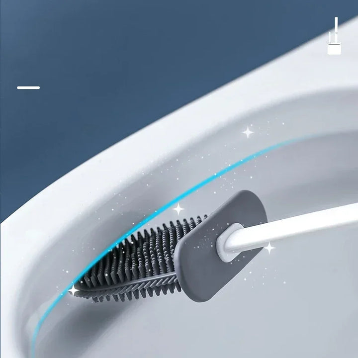 FlexiClean Silicone Toilet Brush Set Bowlift