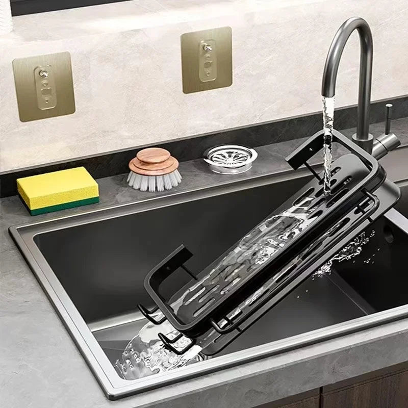Aluminum Kitchen Shelf | Self-Emptying Sink Shelf – No Drilling Required Bowlift