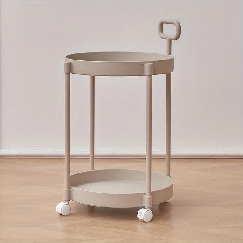 BowLift | 2-Layer Side Table on Wheels with Handle