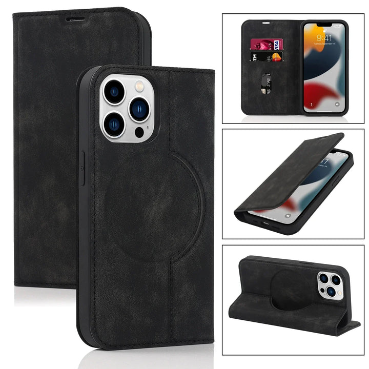 Magnetic Wallet Case MagSafe Wireless Charging - iPhone Bowlift