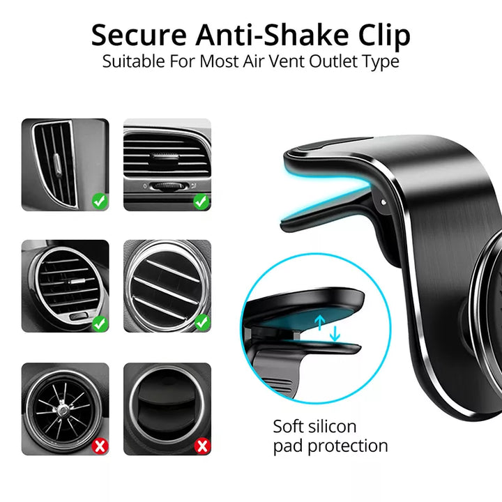 BowLift | Magnetic Car Air Vent Clip Mobile Holder