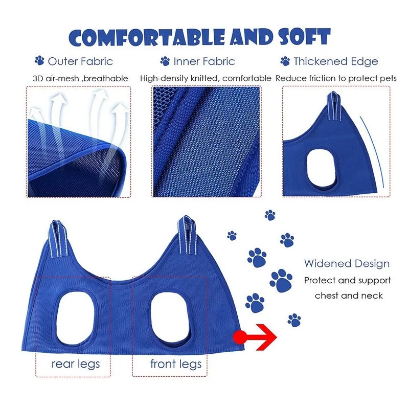 BowLift | GroomiRest Care Hammock for Dogs & Cats | Scratch Protection for Bathing and Nail Clipping | Breathable & Sturdy | incl. 2 Hooks