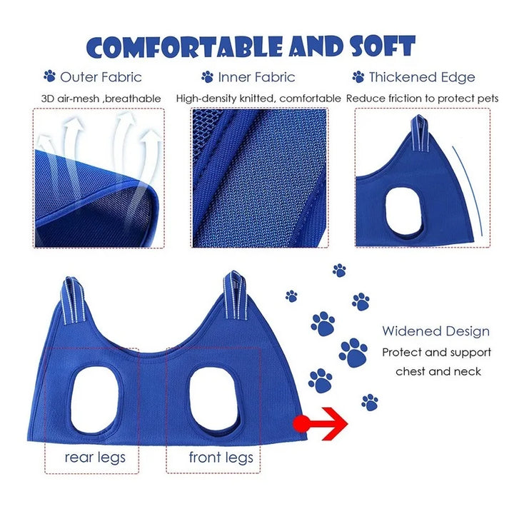BowLift | GroomiRest Care Hammock for Dogs & Cats | Scratch Protection for Bathing and Nail Clipping | Breathable & Sturdy | incl. 2 Hooks