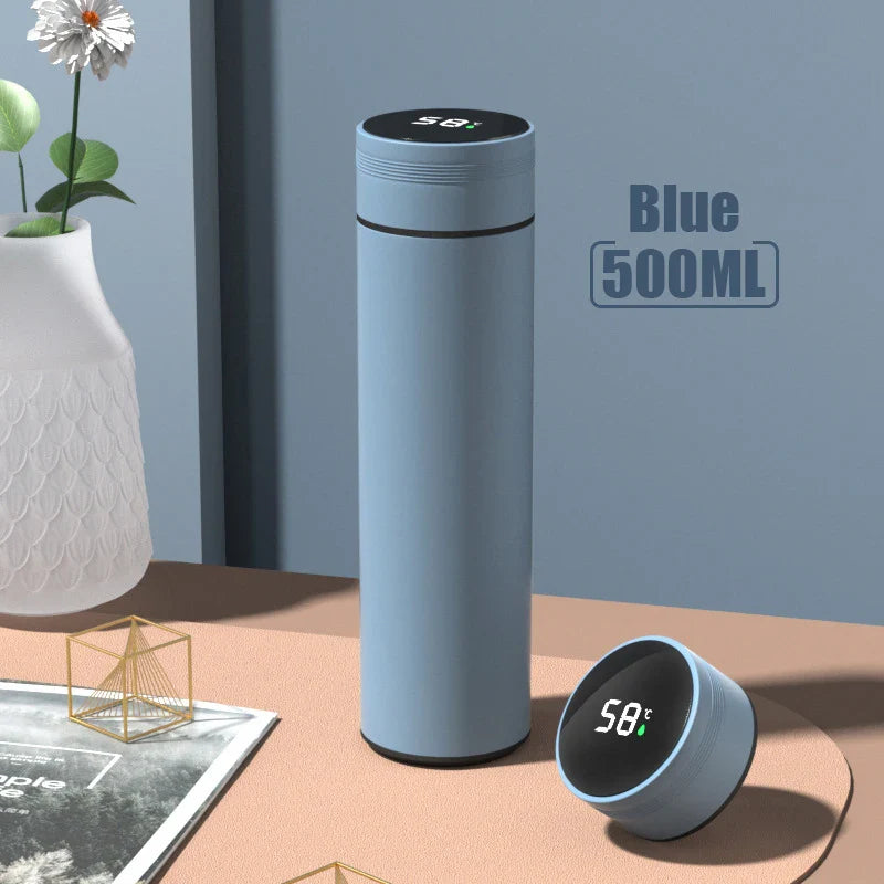 Stainless steel thermos with digital display