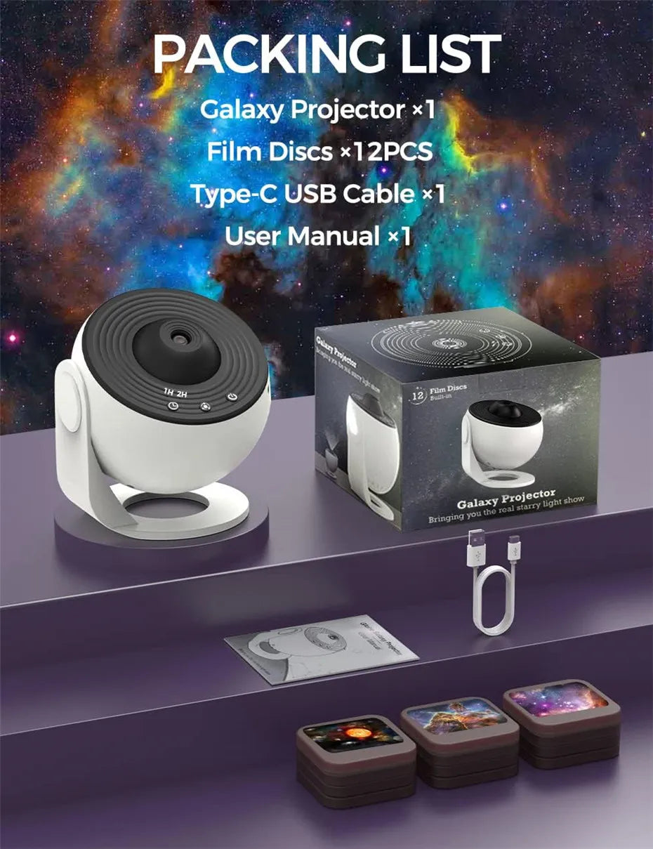 BowLift | 360° Rotate Planetarium Projector Night Lamp