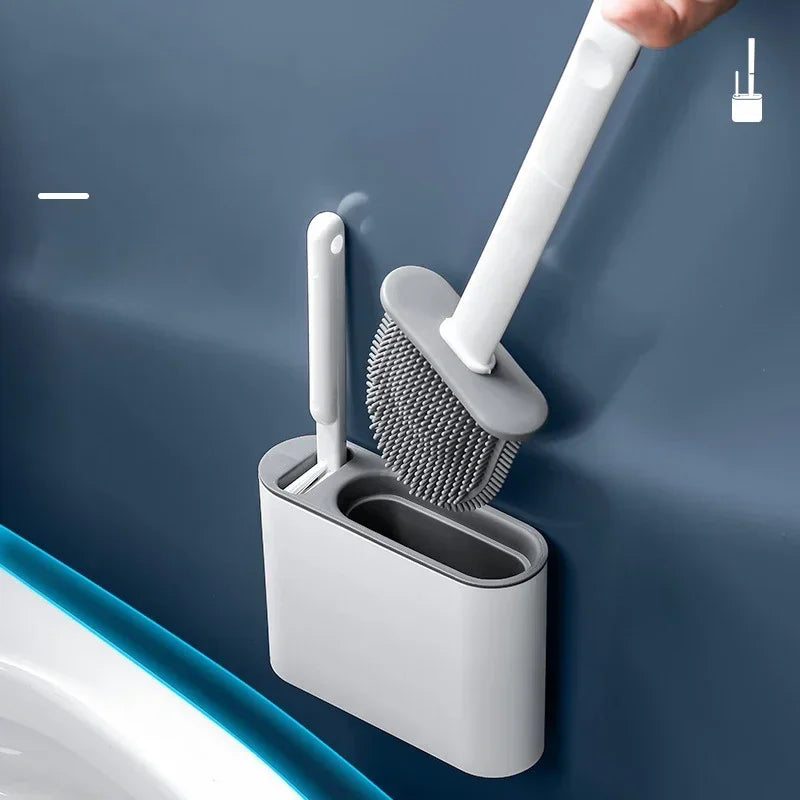 FlexiClean Silicone Toilet Brush Set Bowlift